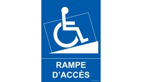 Panneau handicapé - Rampe d'accès 