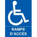 Panneau "Rampe d'accès" + Picto handicapé