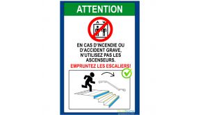 Poster Consignes Évacuation Escaliers A3