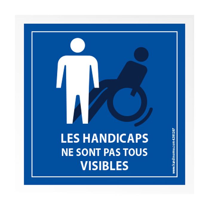 picto handicap invisible- les handicaps ne sont pas tous visibles