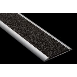 Nez de marche profil plat aluminium minéral - Noir - 39 x 3005