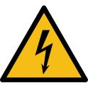 Panneau triangle danger électrique - Vinyle ou PVC - 250 mm