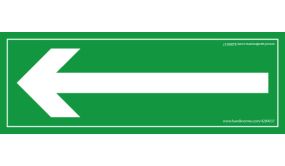Panneau Flèche gauche - fond vert 