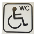 Panneau WC picto Handicapé - relief