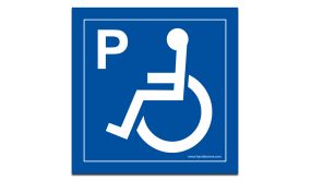 Panneau Signalisation - Place parking pour personnes handicapées et à mobilité réduite 