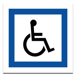 Panneau parking Picto handicapé à couvre chant