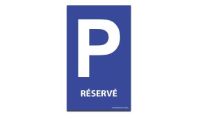 Panneau Parking - Places Réservées - Logo Pmr Symbole Handicap