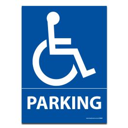 Panneau Parking + pictogramme PMR