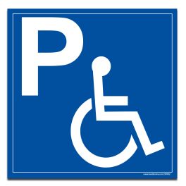 Panneau Parking handicapé à couvre-chant PMR