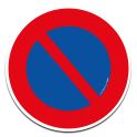 Vitrophanie - picto "stationnement interdit" - diamètre 400 mm