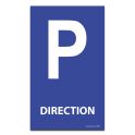 Panneau Parking DIRECTION - plat