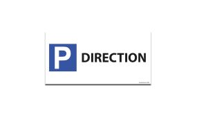 Panneau de parking en aluminium - P DIRECTION
