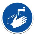 Autocollant Lavage des mains obligatoire - M011 - Picto ISO 7010