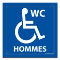 Panneau signalisation - WC Hommes - Handicapé