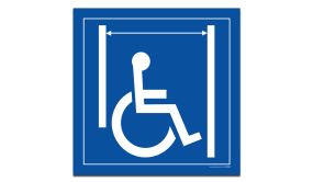 Panneau Signalétique Passage Large Pour Les Personnes En Situation De Handicap