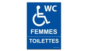 Panneau - Toilettes Handicapés Femmes 