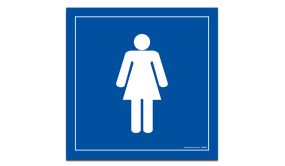 Panneau - Toilettes Femme - Carré