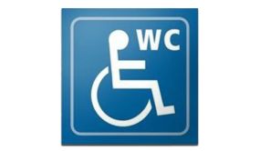 Panneau Wc Picto Pmr Symbole Handicap - Relief
