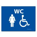 Plaque gravée WC Femme + Personnes handicapées