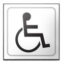 Panneau picto Handicapé - relief