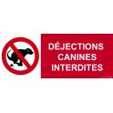 Panneau déjections canines interdites