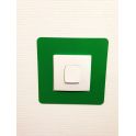 Adhésif carré de repérage des interrupteurs vert