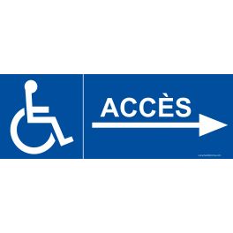 Signalétique "Accès aux personnes handicapées et à mobilité réduite"