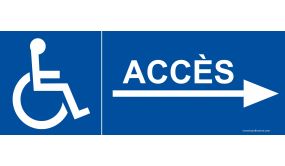 Signalisation - Accès aux personnes handicapées et à mobilité réduite 