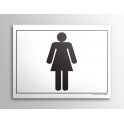 Plaque gravée toilettes picto Femme