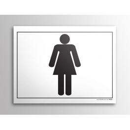 Plaque Gravée - Toilettes Picto Femme - 10x14cm