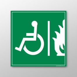 Panneau signalétique handicapé Espace d'Attente Sécurisé