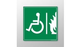 Panneau signalétique handicapé Espace d'Attente Sécurisé