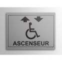 Plaque gravée Accès "Ascenseur" + Picto Handicapé