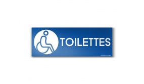 Panneau Toilettes Design Avec Logo Pmr Symbole Handicap