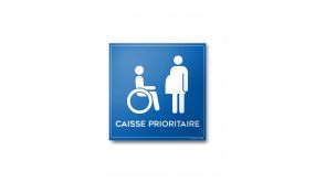 Autocollant Caisse Prioritaire Aux Personnes En Situation De Handicap Et À Mobilité Réduite Pmr