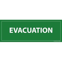 Panneau Evacuation FOND VERT