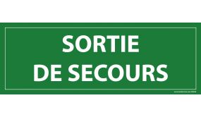 Panneau Sortie De Secours - Fond Vert