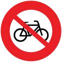 Panneau De Circulation "accès Interdit Aux Cyclistes