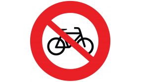 Panneau de circulation "Accès interdit aux Cyclistes"