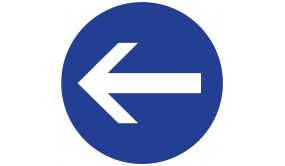 Panneau de circulation - obligation de tourner à gauche