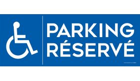 Panneau Parking Réservé avec pictogramme - Handicapé 