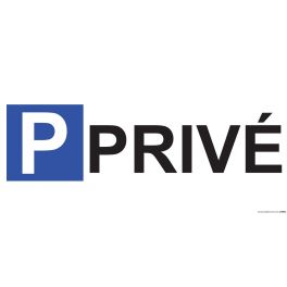 Panneau de parking en aluminium - P PRIVE