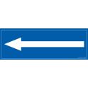 Signalisation information - flèche vers la gauche - fond bleu 210 x 75 mm