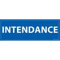 Signalisation information - INTENDANCE - fond bleu 210 x 75 mm