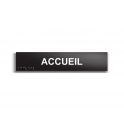 "Accueil" Plaque de porte en braille et relief noir