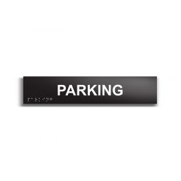 Parking - Plaque de porte en braille et relief - 25 x 5cm