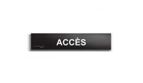Accès - Plaque De Porte En Braille Et Relief - 25 X 5cm