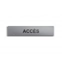 Accès - Plaque de porte en braille et relief - 25 x 5cm GRIS