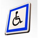 Panneau parking Picto handicapé à couvre chant