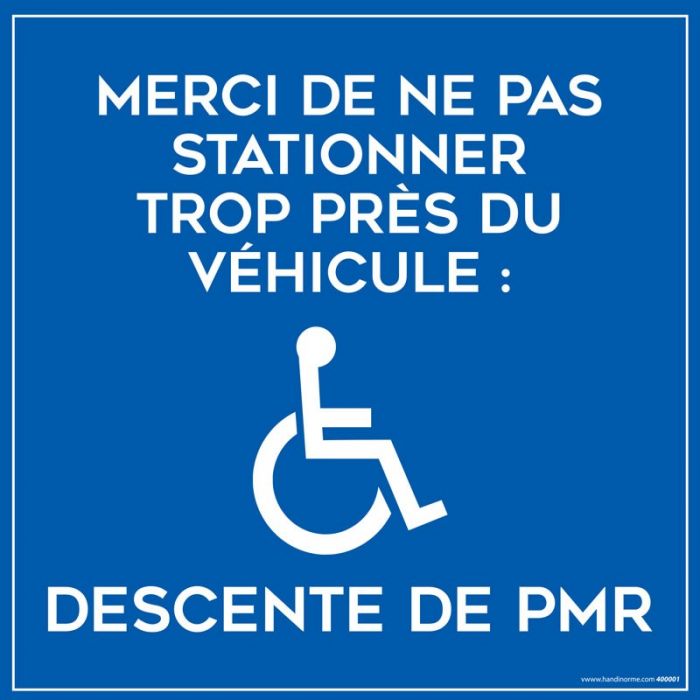 Plaque magnétique stationnement véhicule pour Handicapé